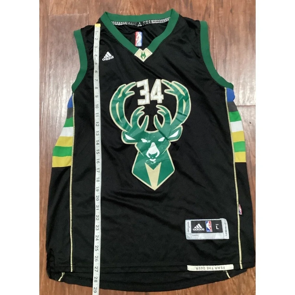Adidas NBA Milwaukee Bucks Giannis Antetokounmpo #34 Swingman Jersey sz L